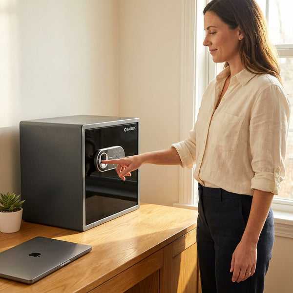 Biometric Security Safe Designed for Advanced Protection, Touchscreen Control, 9 Fingerprint Storage, 1.5 Cu Ft