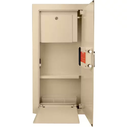 0.82 Cu. Ft. Steel Large Wall Biometric Safe, Cream