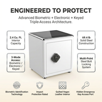 Biometric Security Safe Built for Advanced Protection, 2.4 Cu Ft Capacity, LED Touchscreen, Removable Shelving — Results & Stats