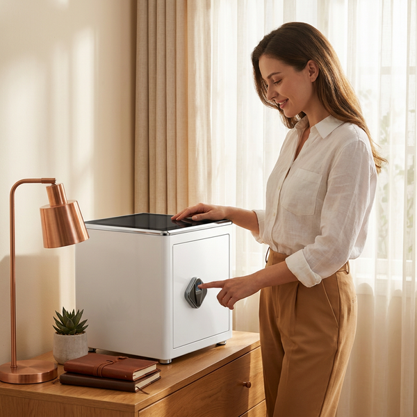Biometric Security Safe Built for Advanced Protection, 2.4 Cu Ft Capacity, LED Touchscreen, Removable Shelving