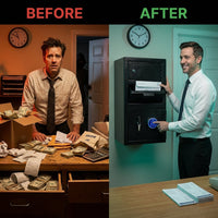 Large Locker Depository Safe with Digital Keypad, 0.72 and 0.78 Cu. Ft. — Before & After