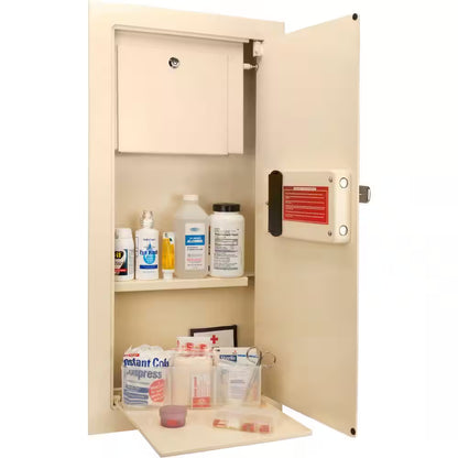 0.82 Cu. Ft. Steel Large Wall Biometric Safe, Cream