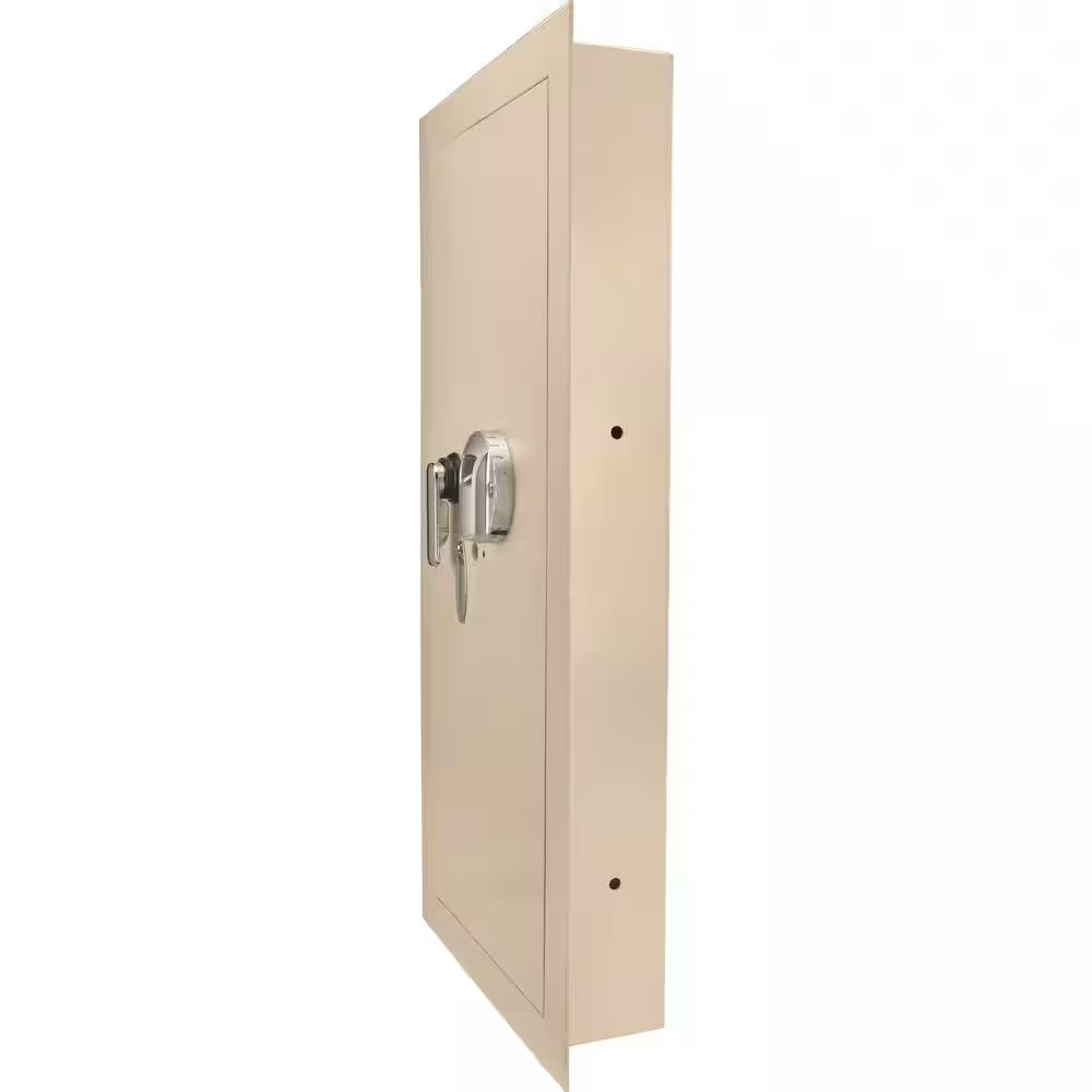 0.82 Cu. Ft. Steel Large Wall Biometric Safe, Cream