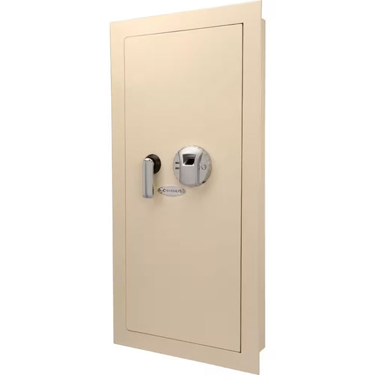 0.82 Cu. Ft. Steel Large Wall Biometric Safe, Cream